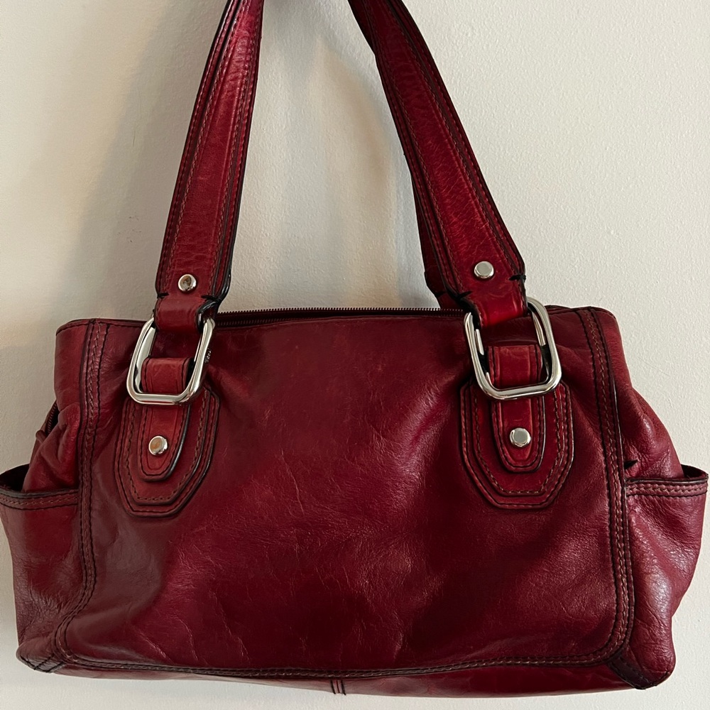 Soft leather red Fossil purse